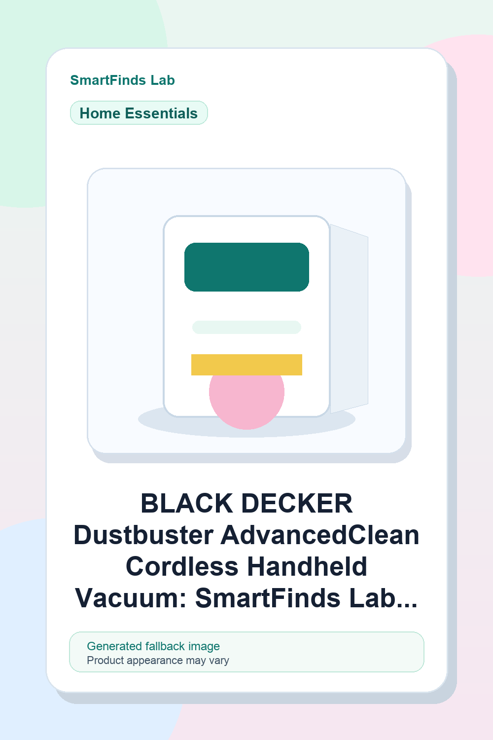 BLACK+DECKER Dustbuster AdvancedClean Cordless Handheld Vacuum